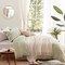 Sage Green Duvet Cover Sets Queen Size 3 Piece Double Brushed Microfiber Queen Duvet Cover with Button Closure & Corner Tie 1 Breathable and Soft Duvet Cover 90x90 inches + 2 Pillow Shams